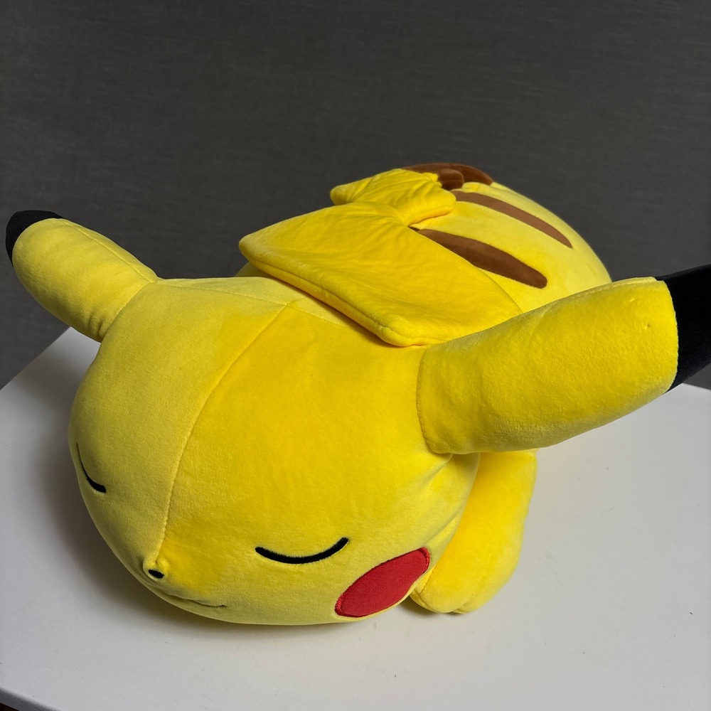 Pokemon Pikachu Sleeping Jazwares Stuffed Animal Toy 18" Pillow 2022
